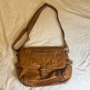 Nine West Brown Leather Shoulder Bag